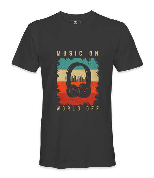 Music ON World Off - T-shirt