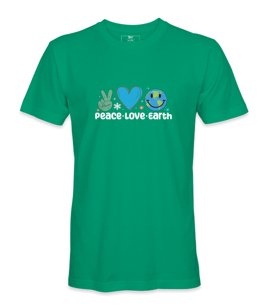 Peace, Love, Earth - T-shirt