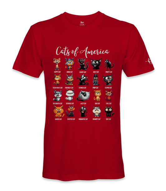 Cats Of America - T-shirt