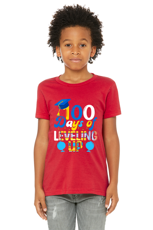 100 Days of Leveling Up Unisex Youth T-Shirt