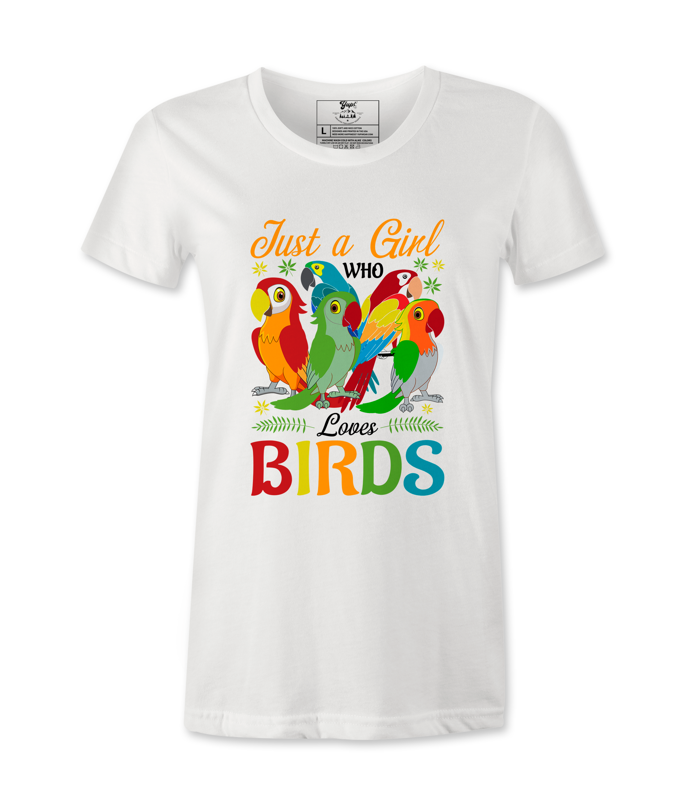 Just A Girl Who Loves Birds  Tshirt Just A Girl Who Loves Birds  Tshirt