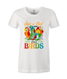 Just A Girl Who Loves Birds  Tshirt Just A Girl Who Loves Birds  Tshirt