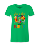 Just A Girl Who Loves Birds  Tshirt Just A Girl Who Loves Birds  Tshirt
