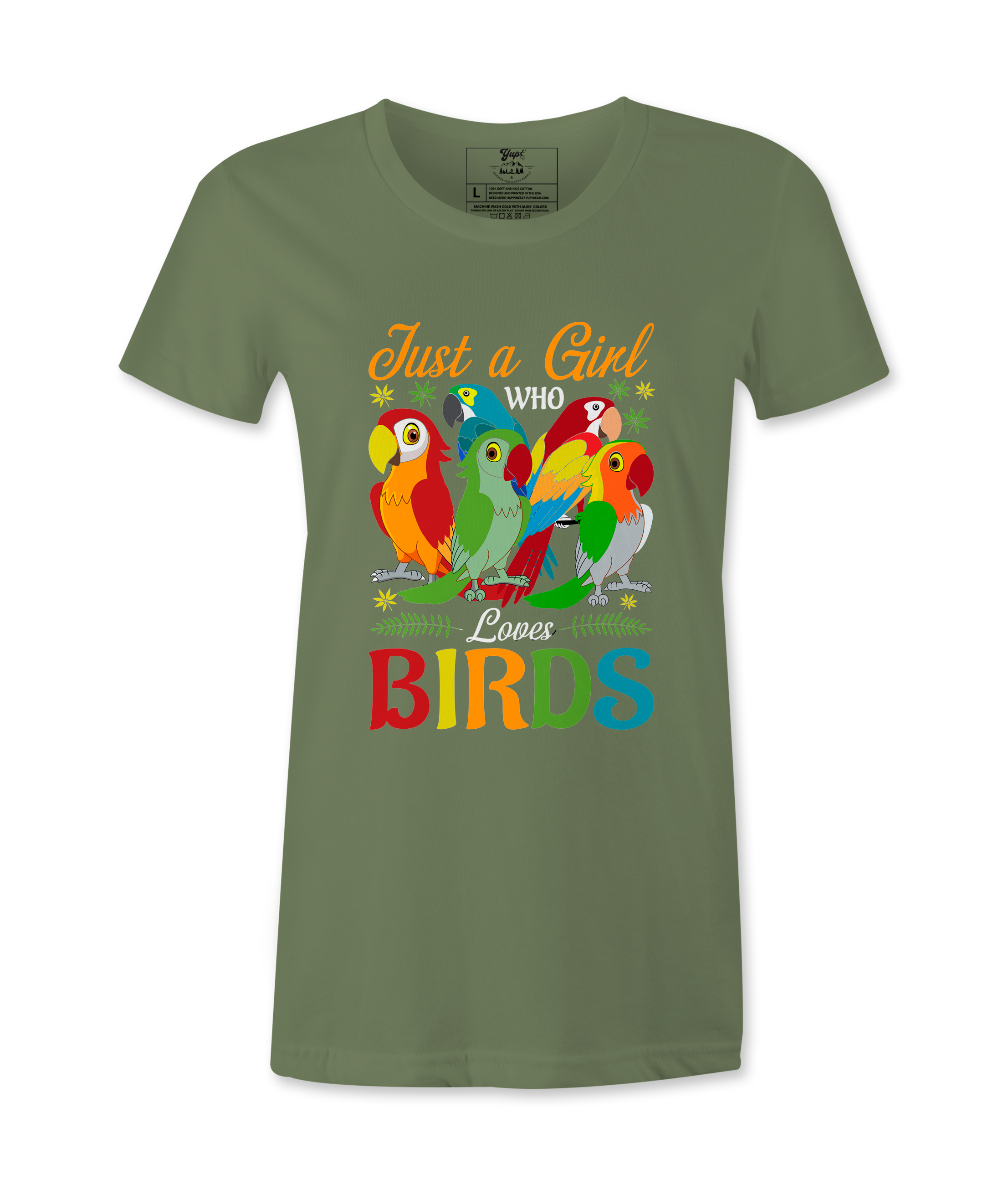 Just A Girl Who Loves Birds  Tshirt Just A Girl Who Loves Birds  Tshirt