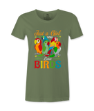 Just A Girl Who Loves Birds  Tshirt Just A Girl Who Loves Birds  Tshirt