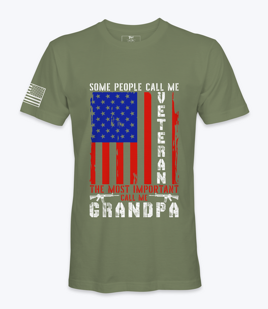 Some People Call Me Veteran..Grandpa - T-Shirt