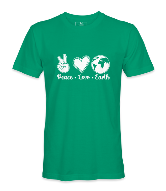 Peace, Love, Earth - T-shirt