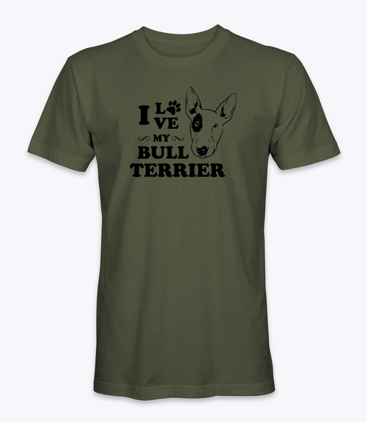 I Love My Bull Terrier  T-Shirt