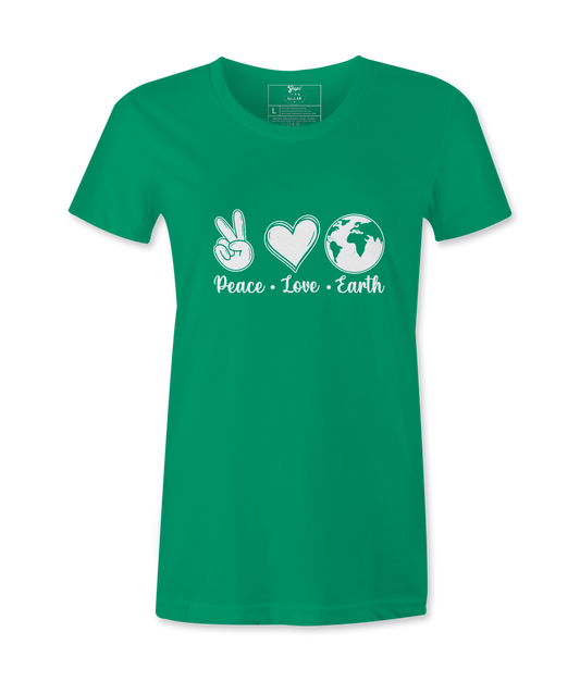 Peace, Love, Earth - T-shirt