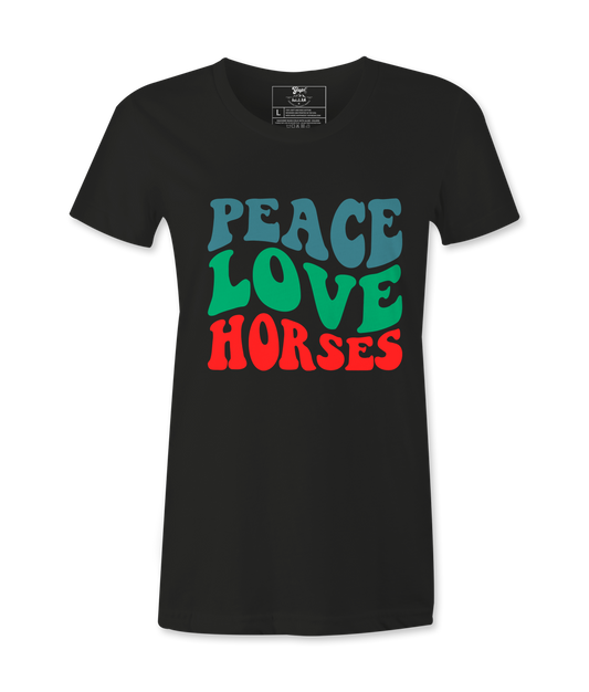 Peace Love Horses - T-shirt