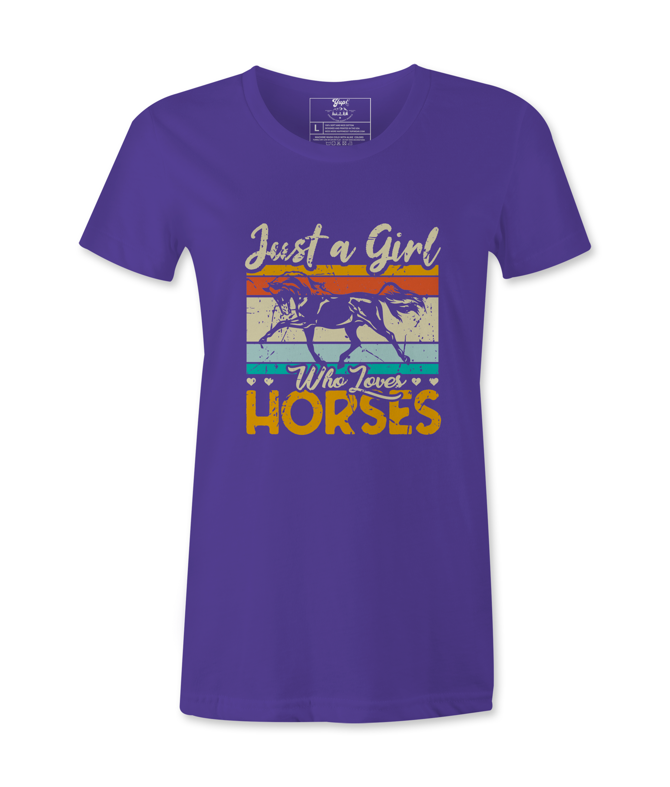 Just A Girl Who Loves Horses - T-Shirt Just A Girl Who Loves Horses - T-Shirt