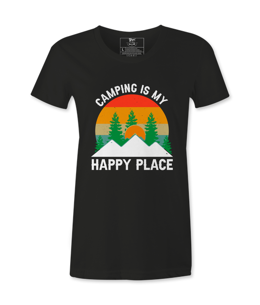 Camping Is My Happy Place - T-shirt