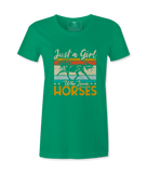 Just A Girl Who Loves Horses - T-Shirt Just A Girl Who Loves Horses - T-Shirt