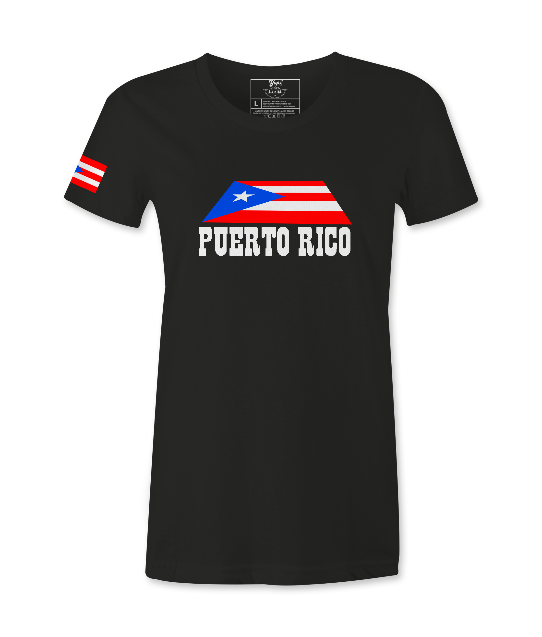 Puerto Rico Flag  in Island- Female T-shirt