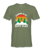 Camping Is My Happy Place - T-shirt