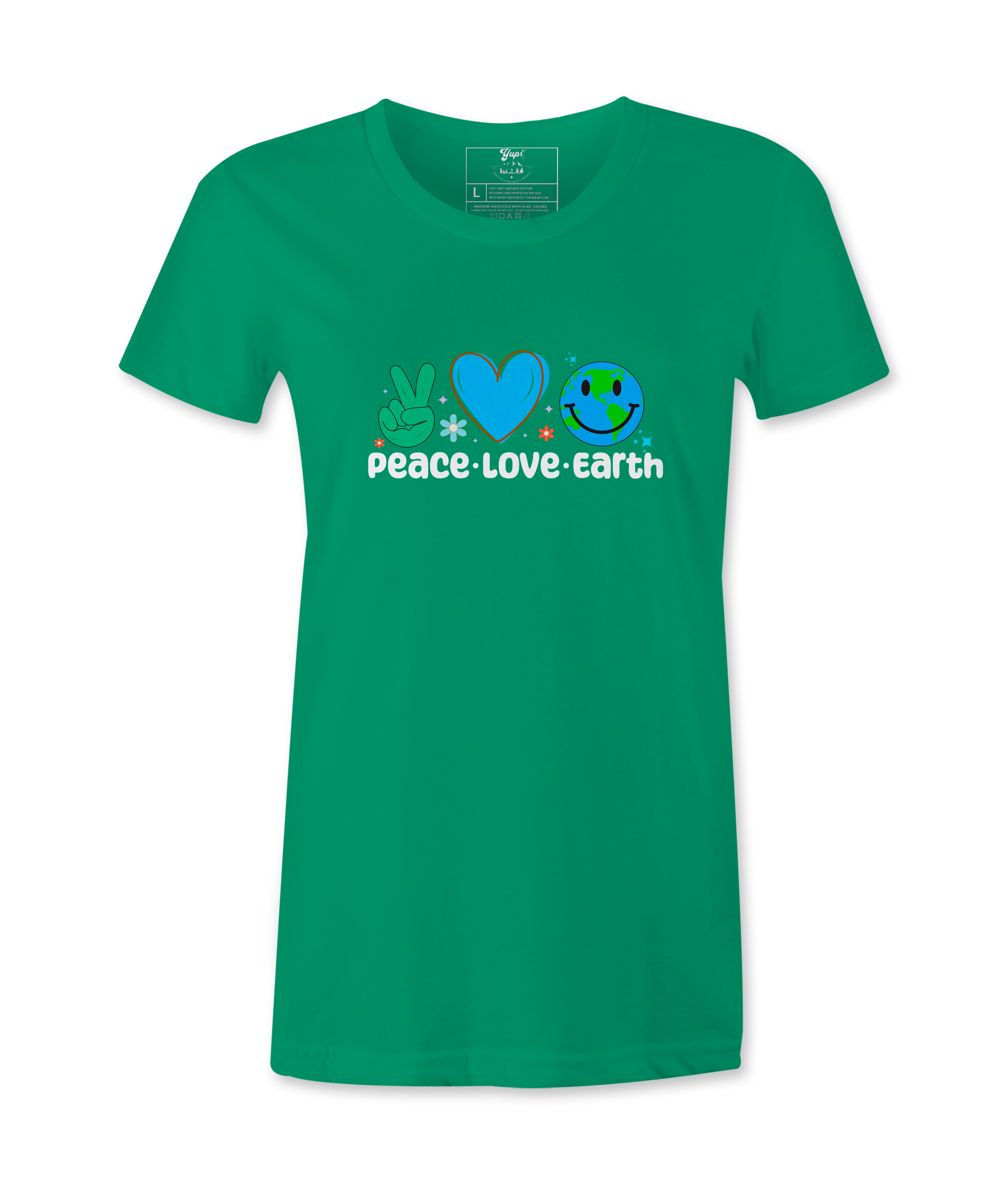 Peace, Love, Earth - T-shirt