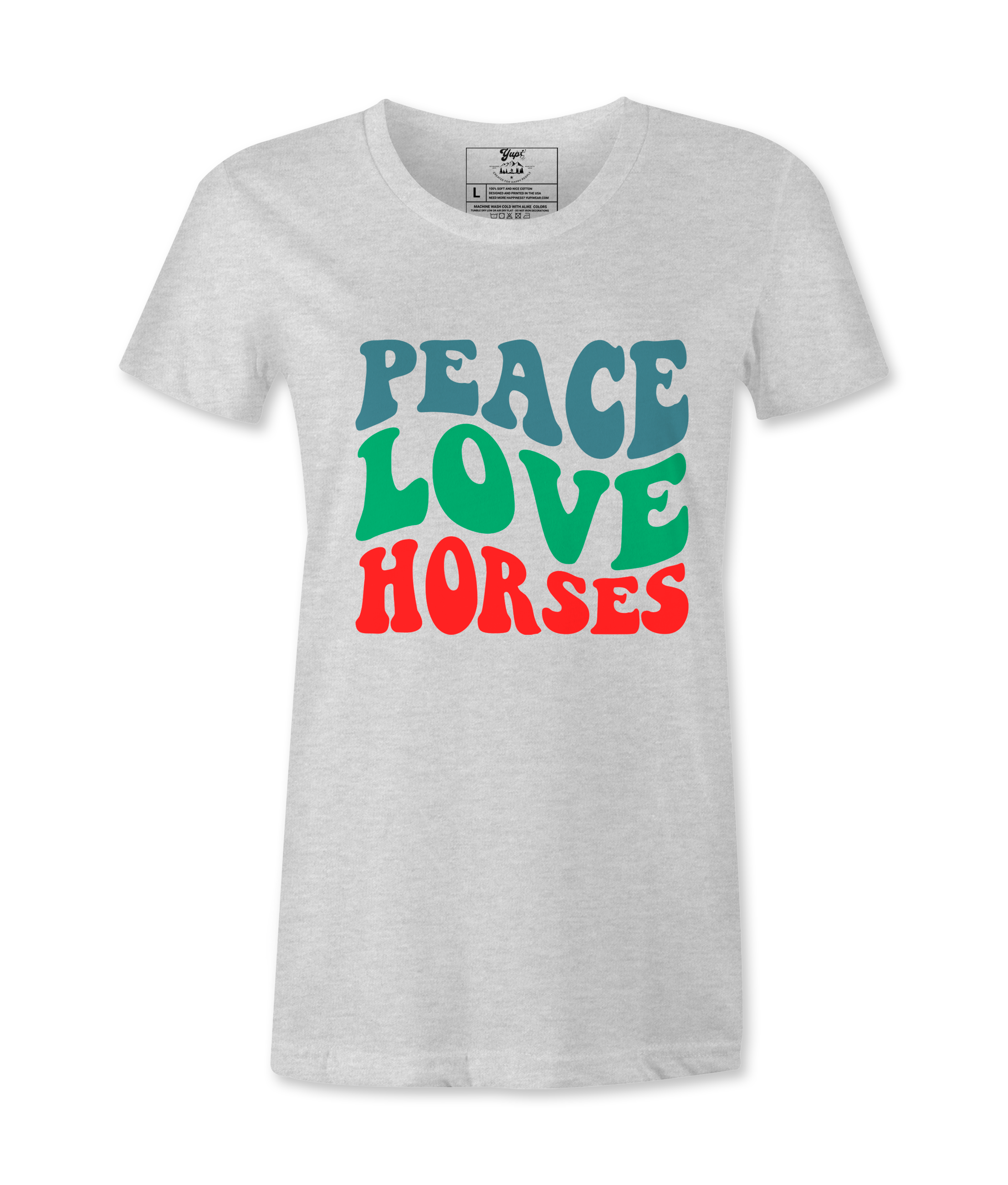 Peace Love  Horses - T-shirt