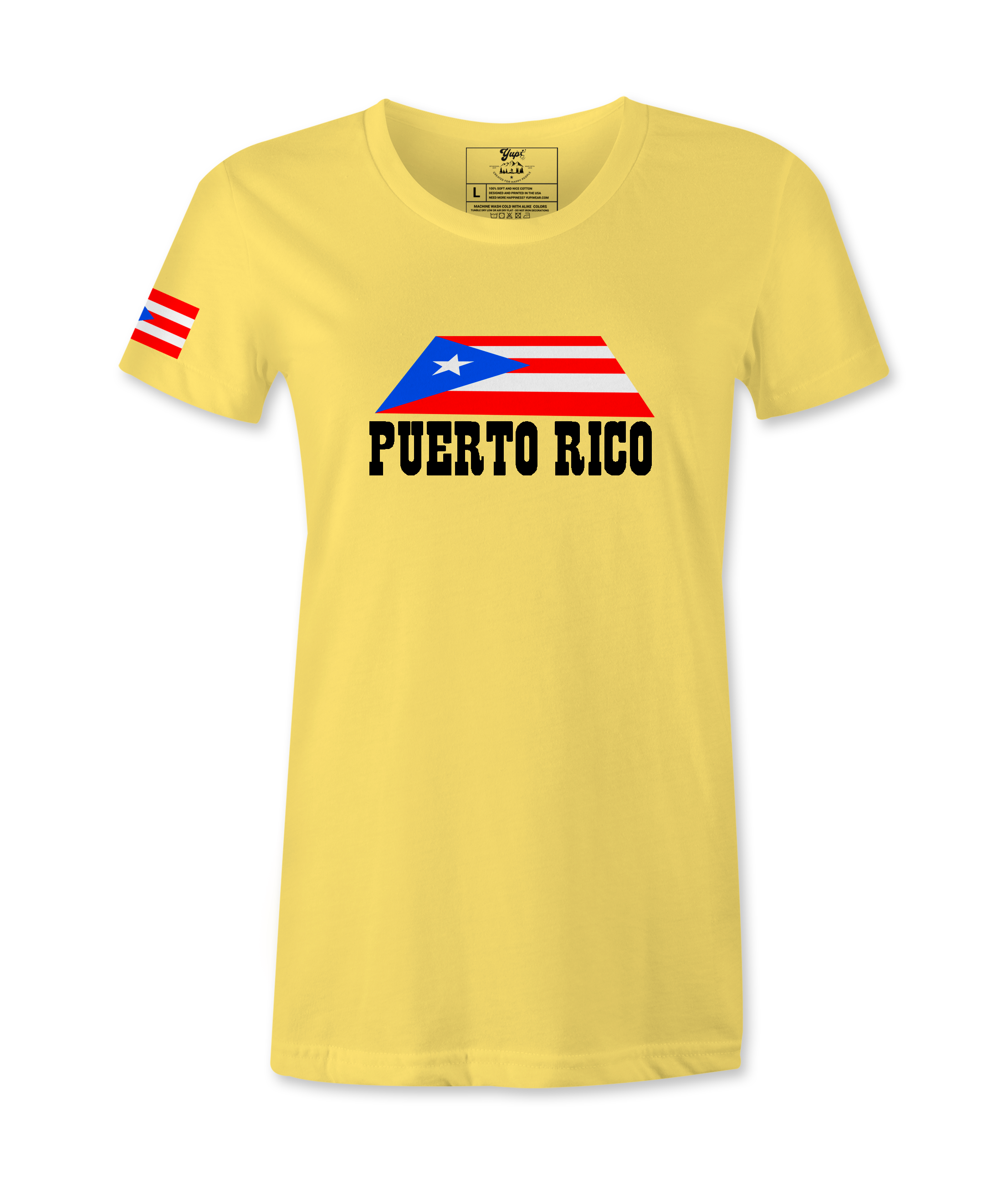 Puerto Rico Flag  in Island- Female T-shirt