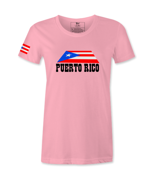 Puerto Rico Flag  in Island- Female T-shirt