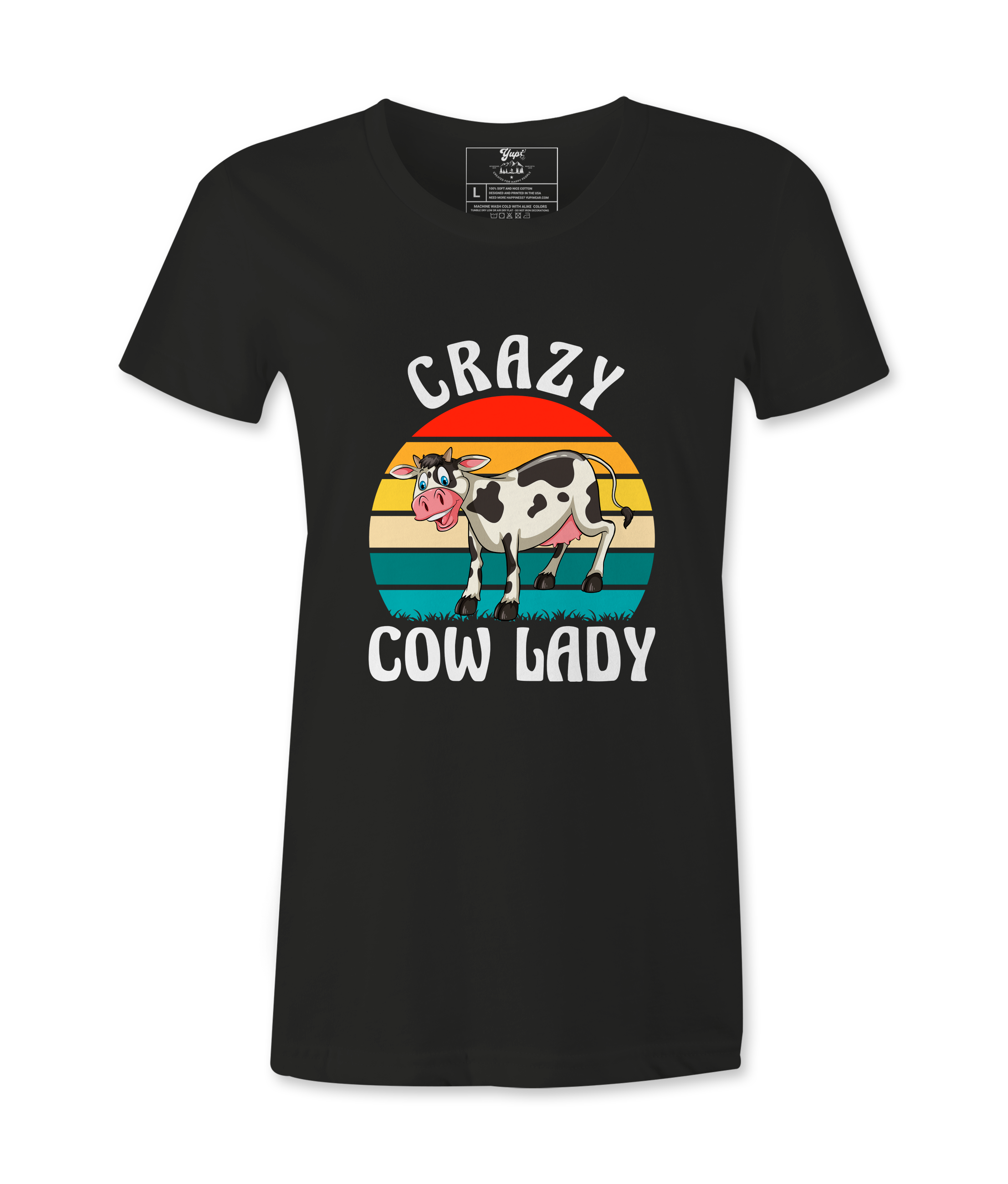 Crazy Cow Lady  - T-Shirt