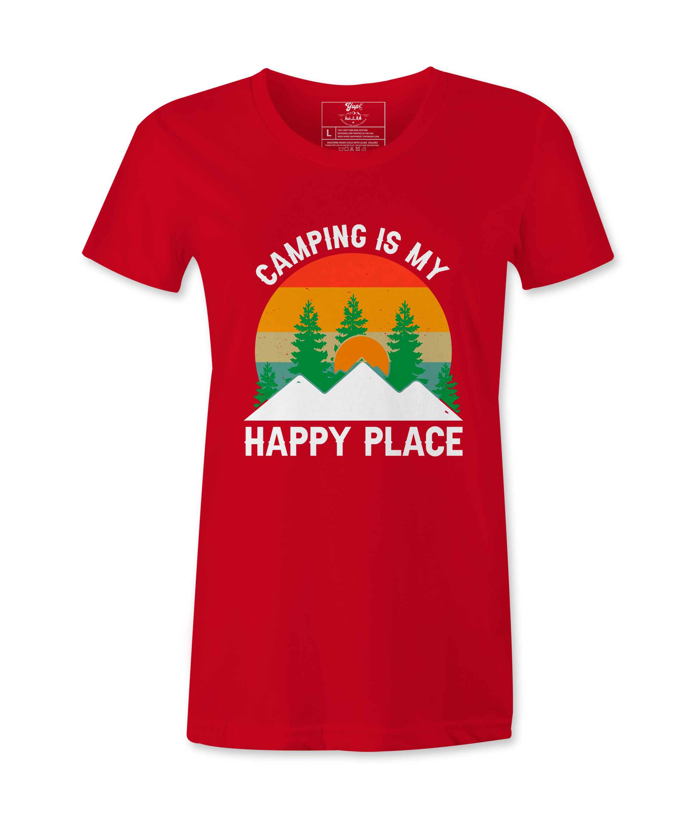 Camping Is My Happy Place - T-shirt