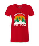 Camping Is My Happy Place - T-shirt