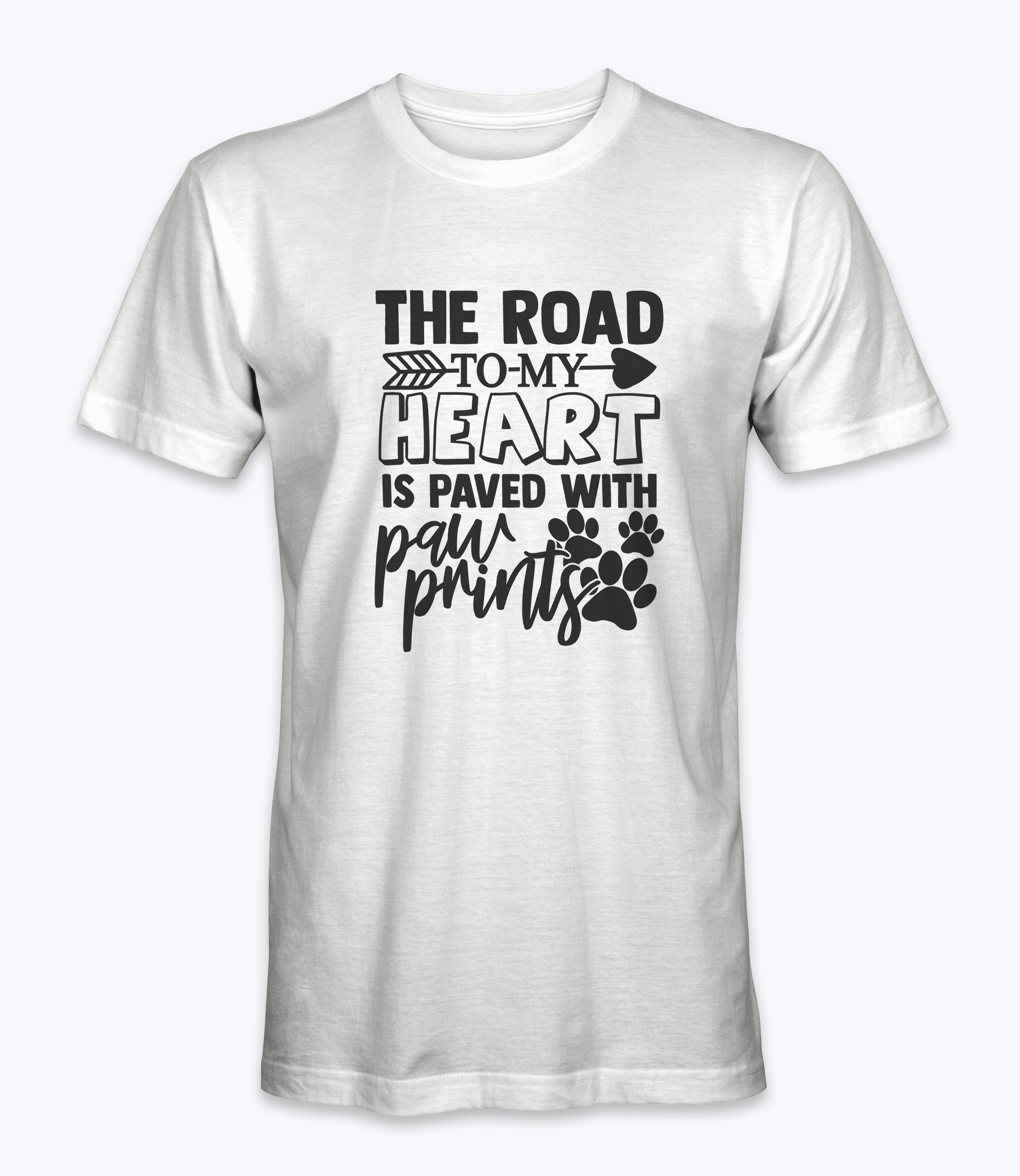 The Road To My Heart Is Paved With Paw Prints T-Shirt