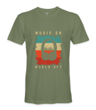 Music ON World Off - T-shirt
