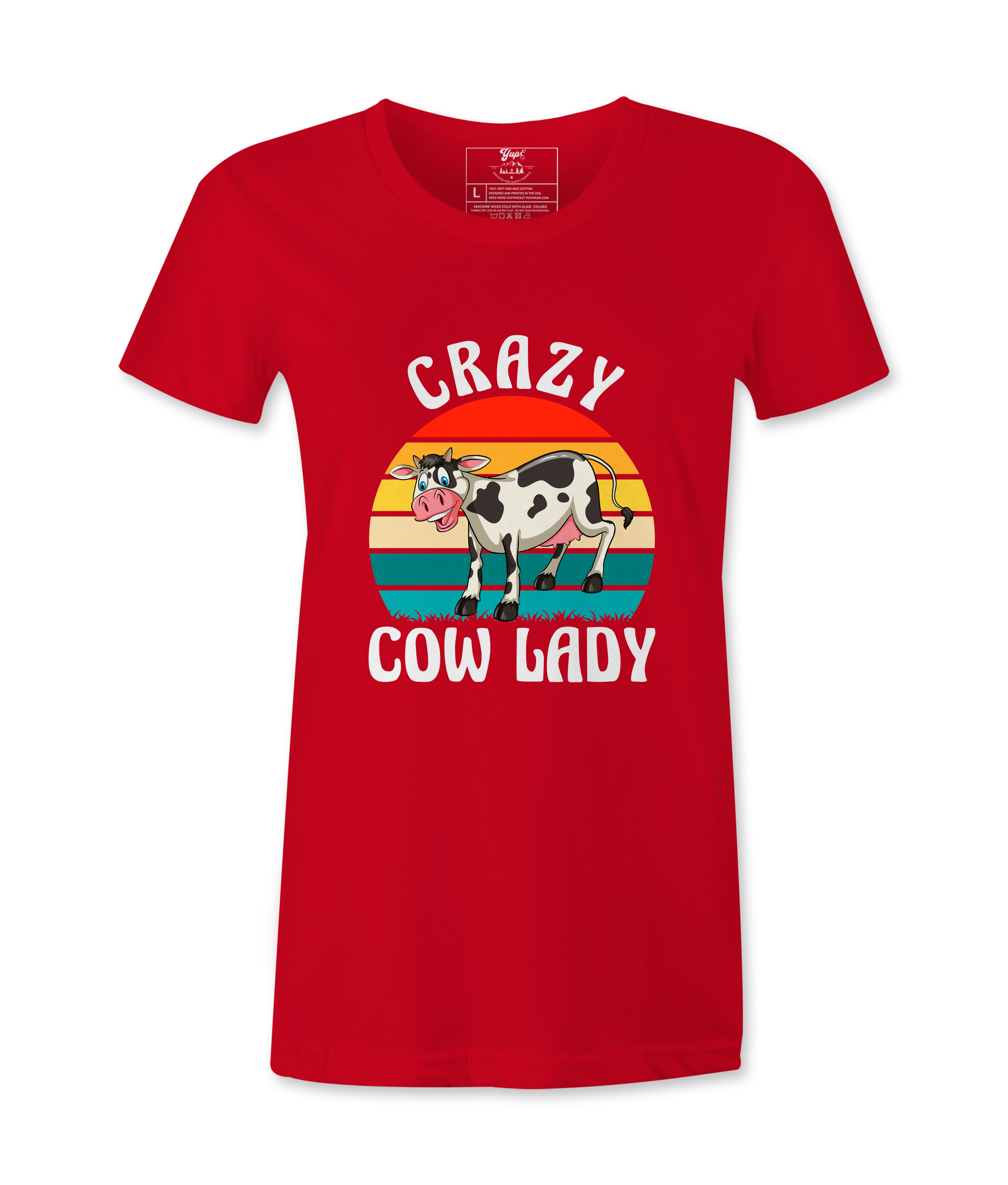 Crazy Cow Lady  - T-Shirt