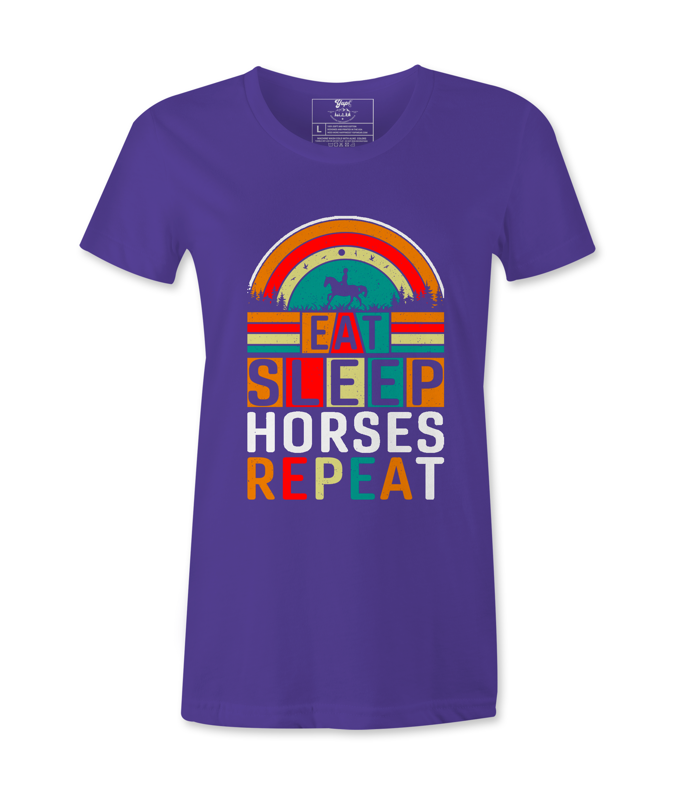 Eat Sleep Horses Repeat. - T-shirt