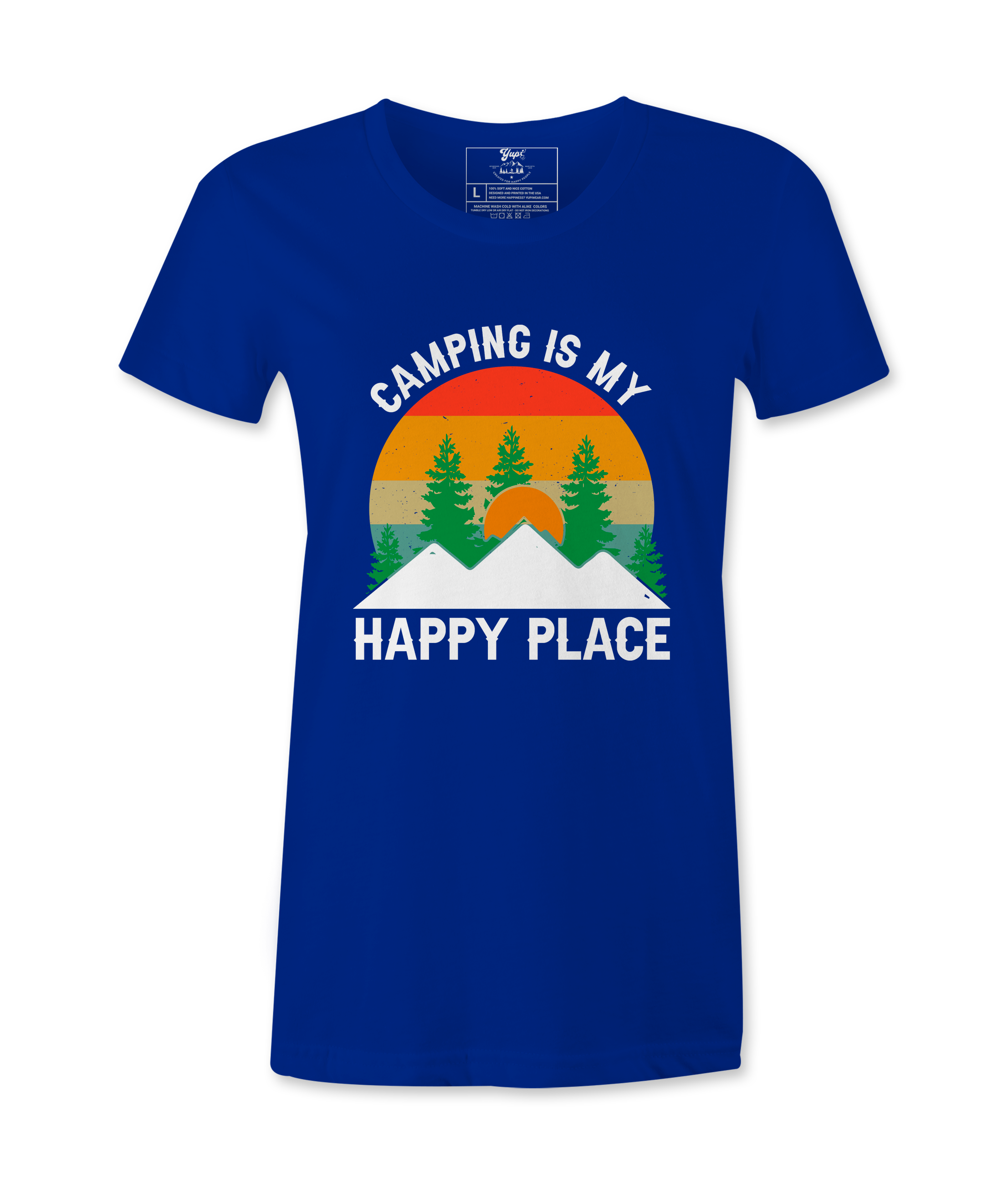 Camping Is My Happy Place - T-shirt
