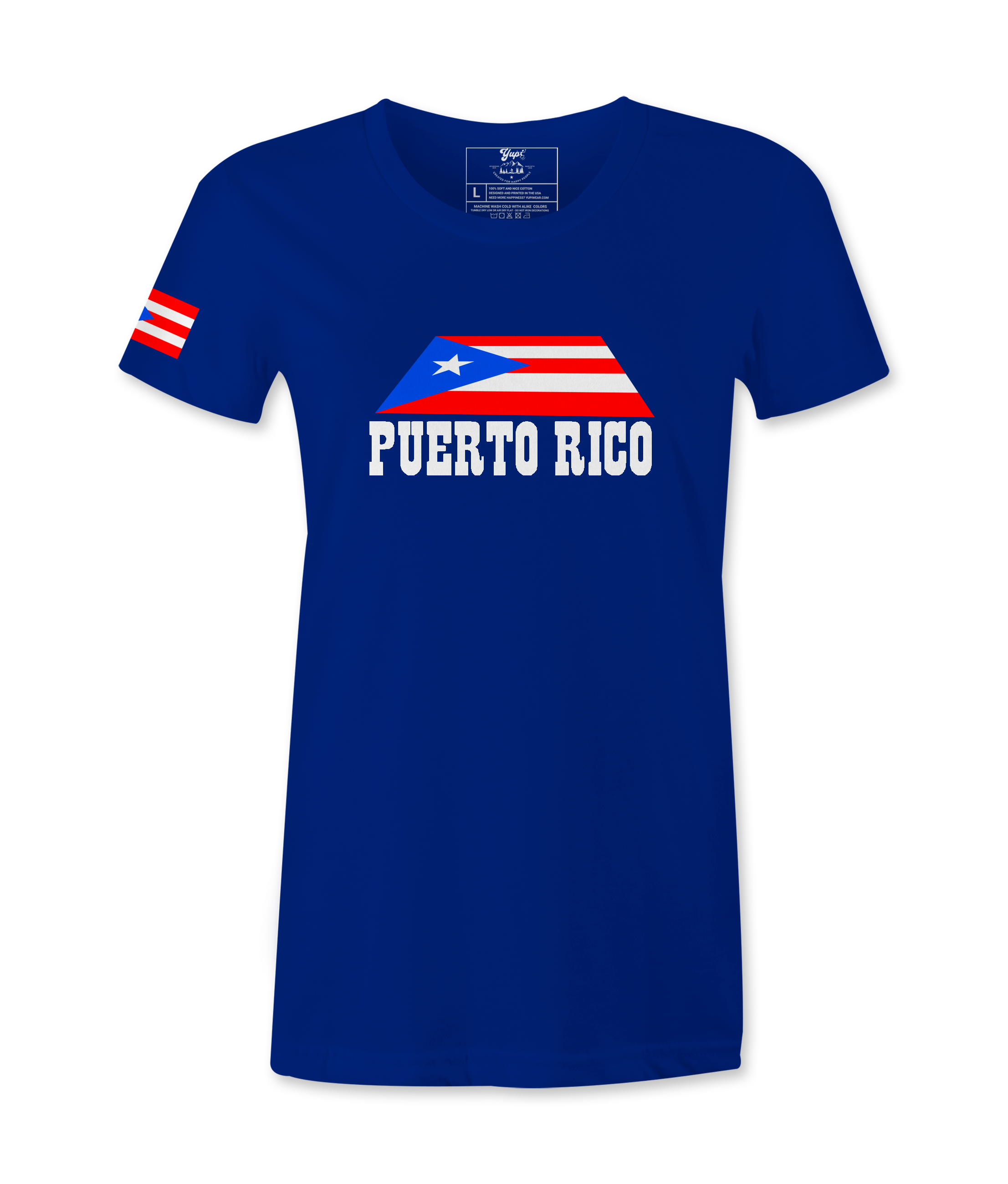 Puerto Rico Flag  in Island- Female T-shirt