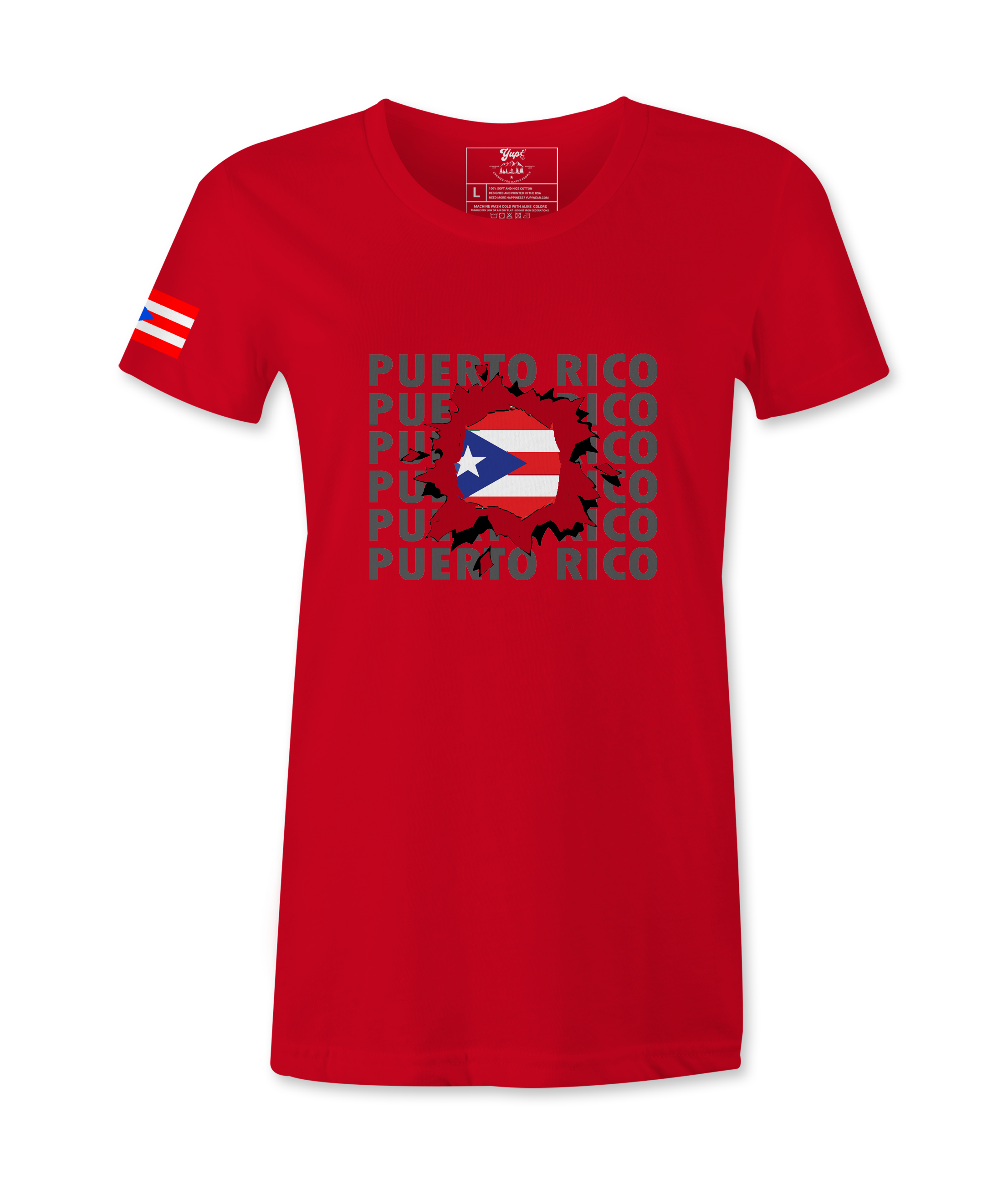Puerto Rico Flag Female T-shirt
