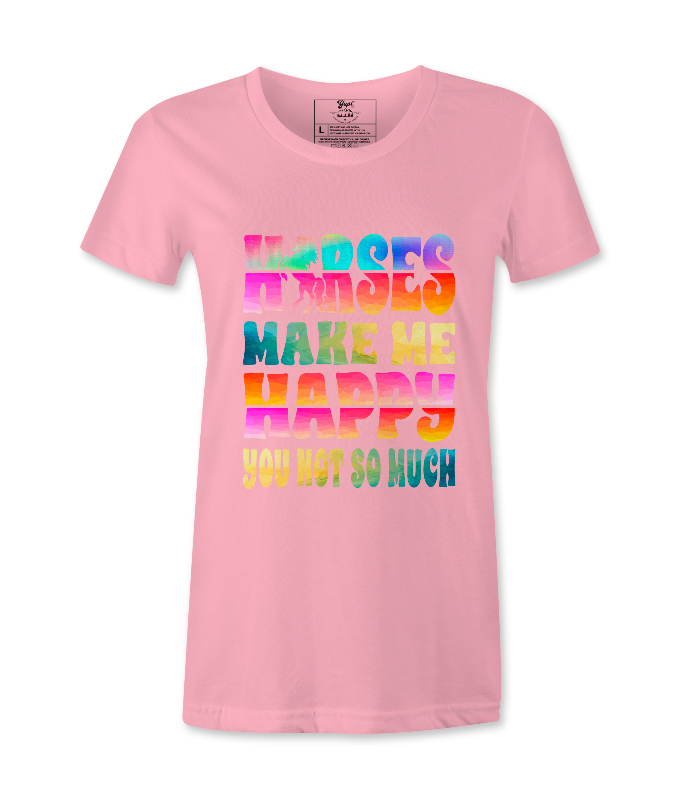 Horses Makes Me Happy - T-Shirt