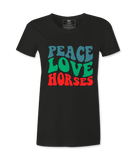 Peace Love  Horses - T-shirt