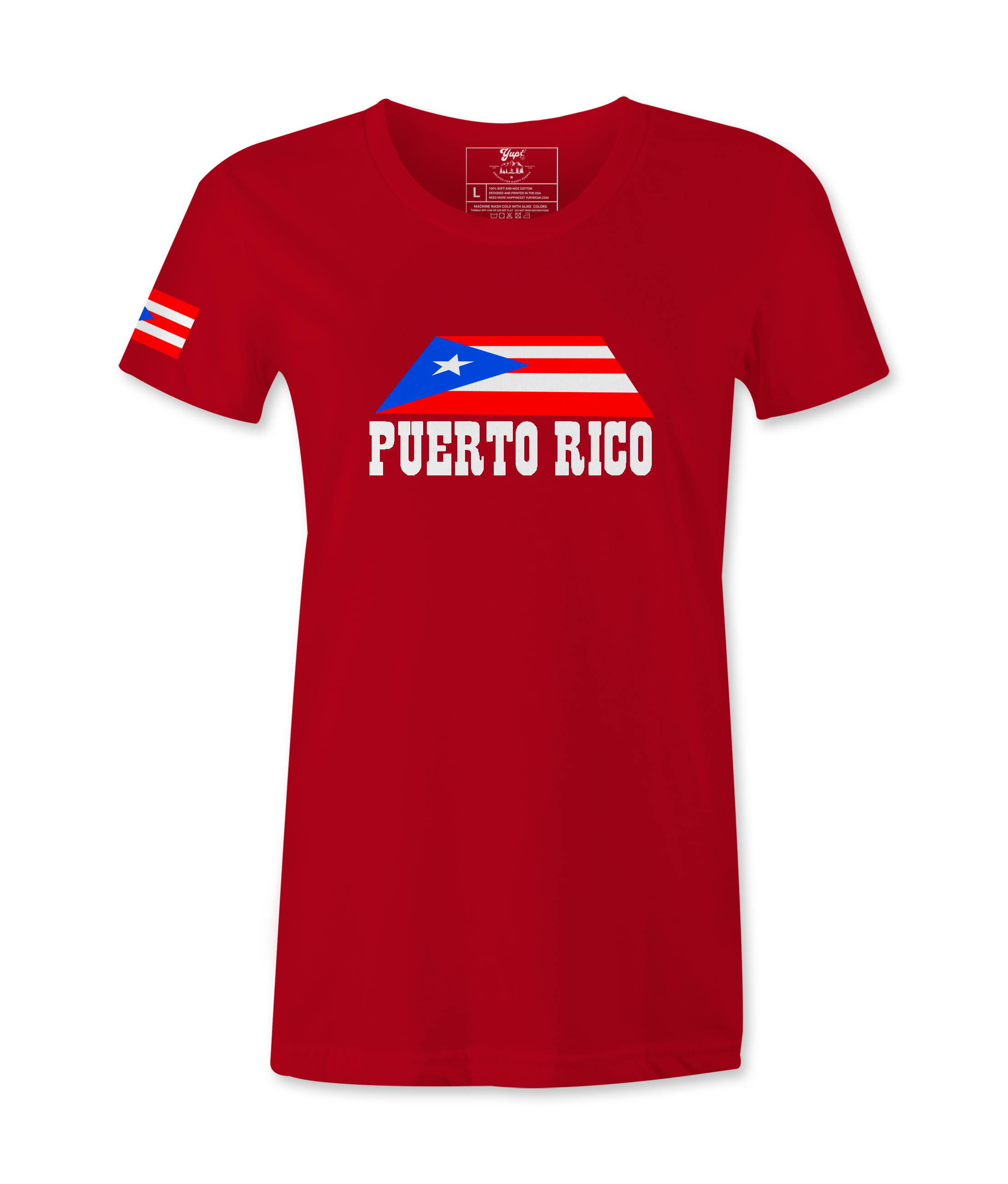 Puerto Rico Flag  in Island- Female T-shirt