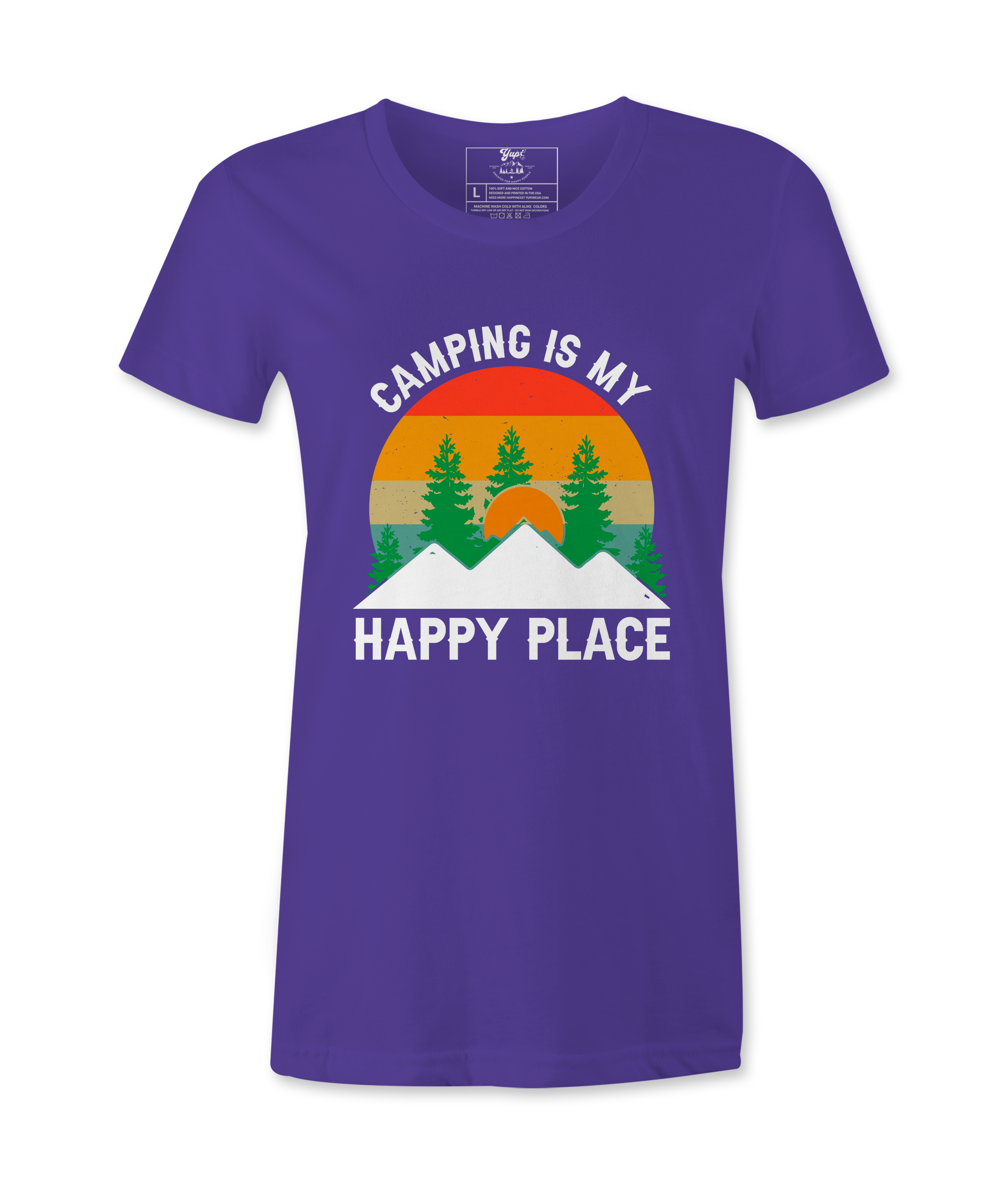 Camping Is My Happy Place - T-shirt