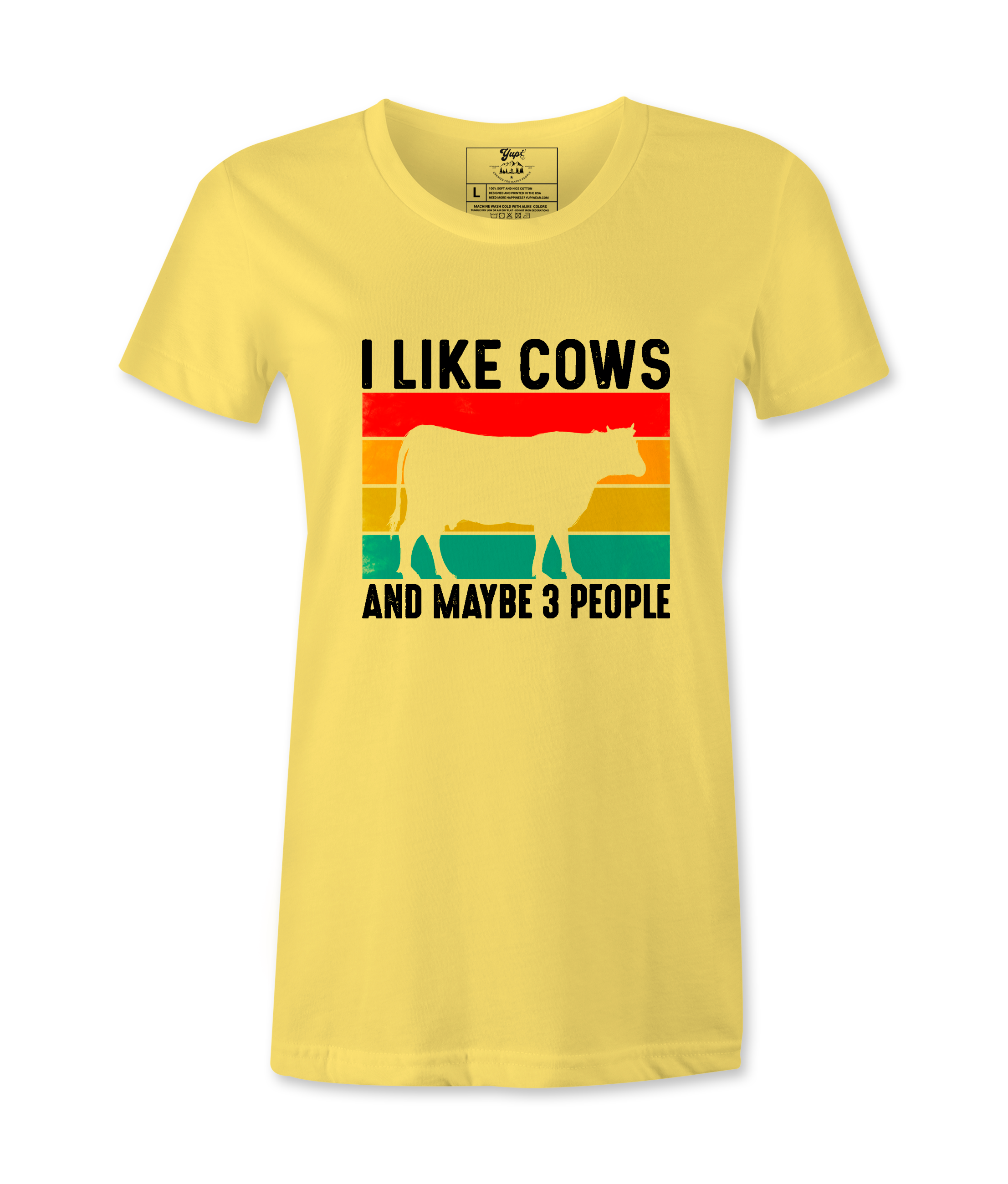 I Like Cows And Maybe 3 People - T-Shirt