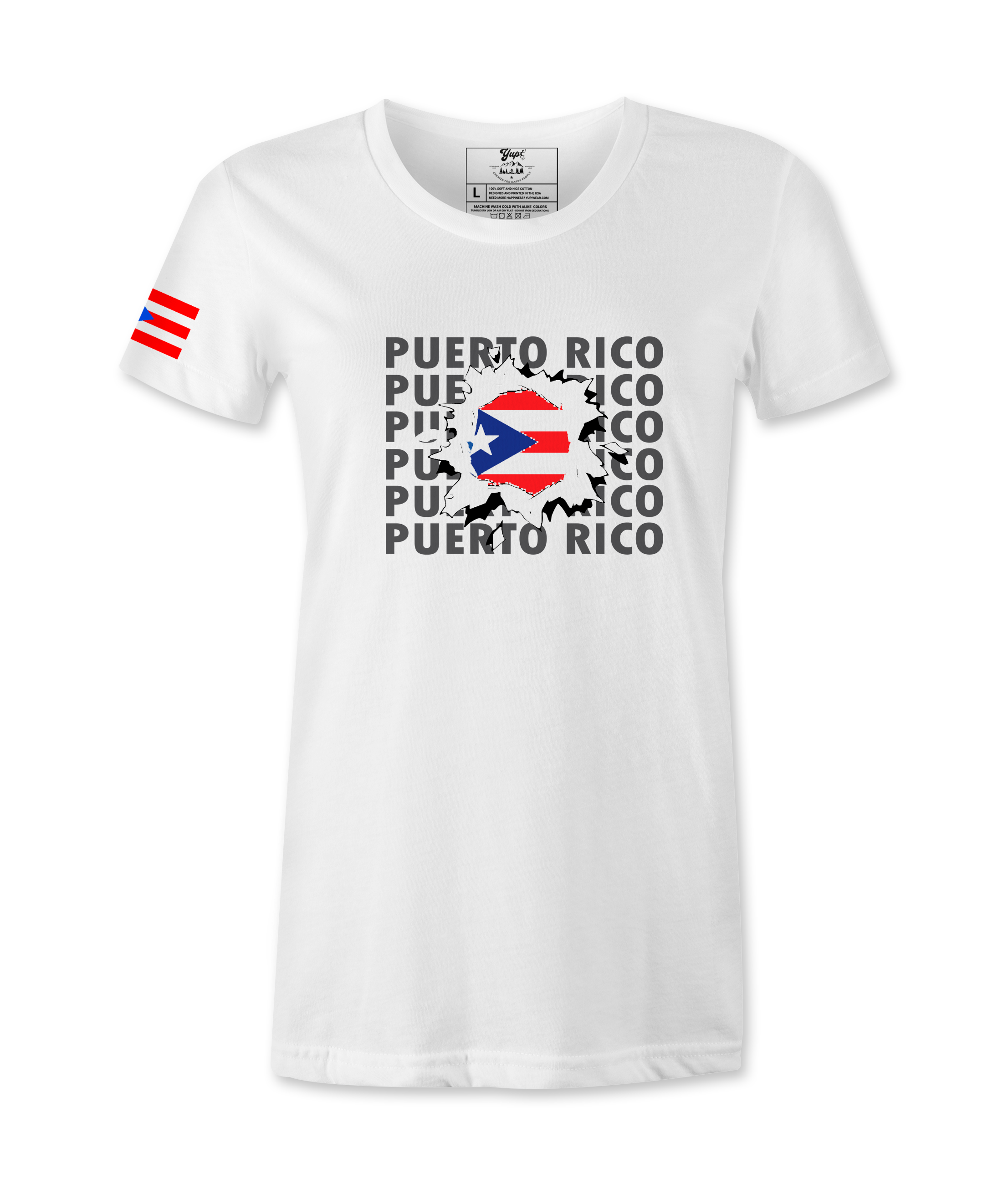 Puerto Rico Flag Female T-shirt