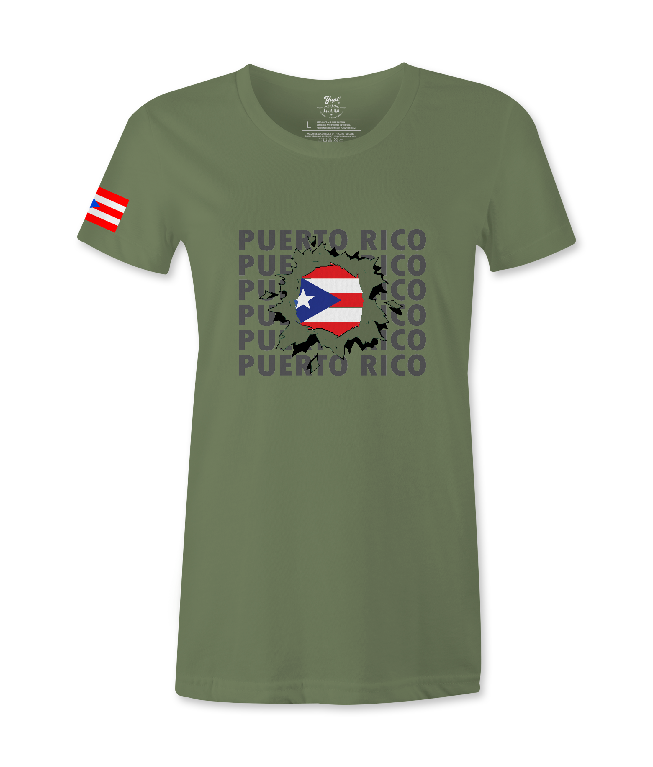 Puerto Rico Flag Female T-shirt