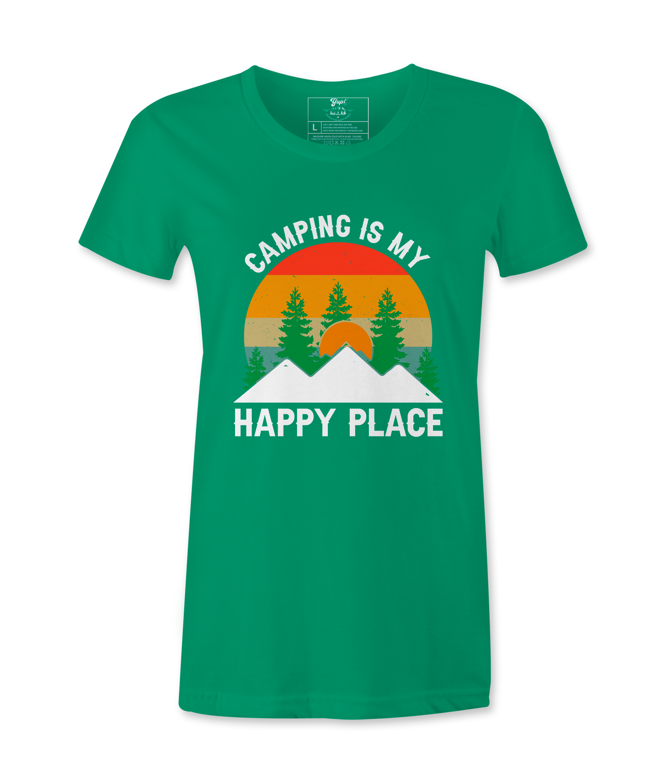 Camping Is My Happy Place - T-shirt