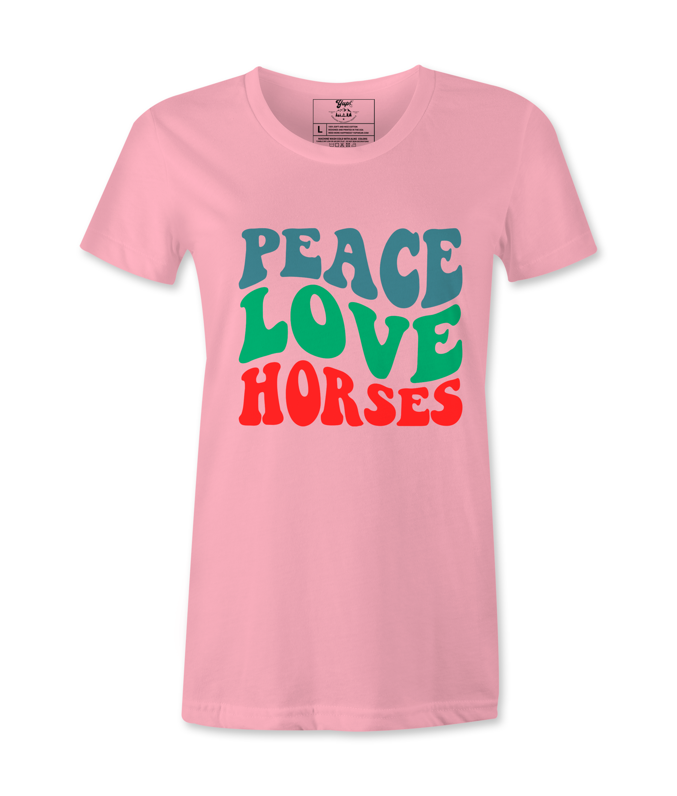 Peace Love  Horses - T-shirt
