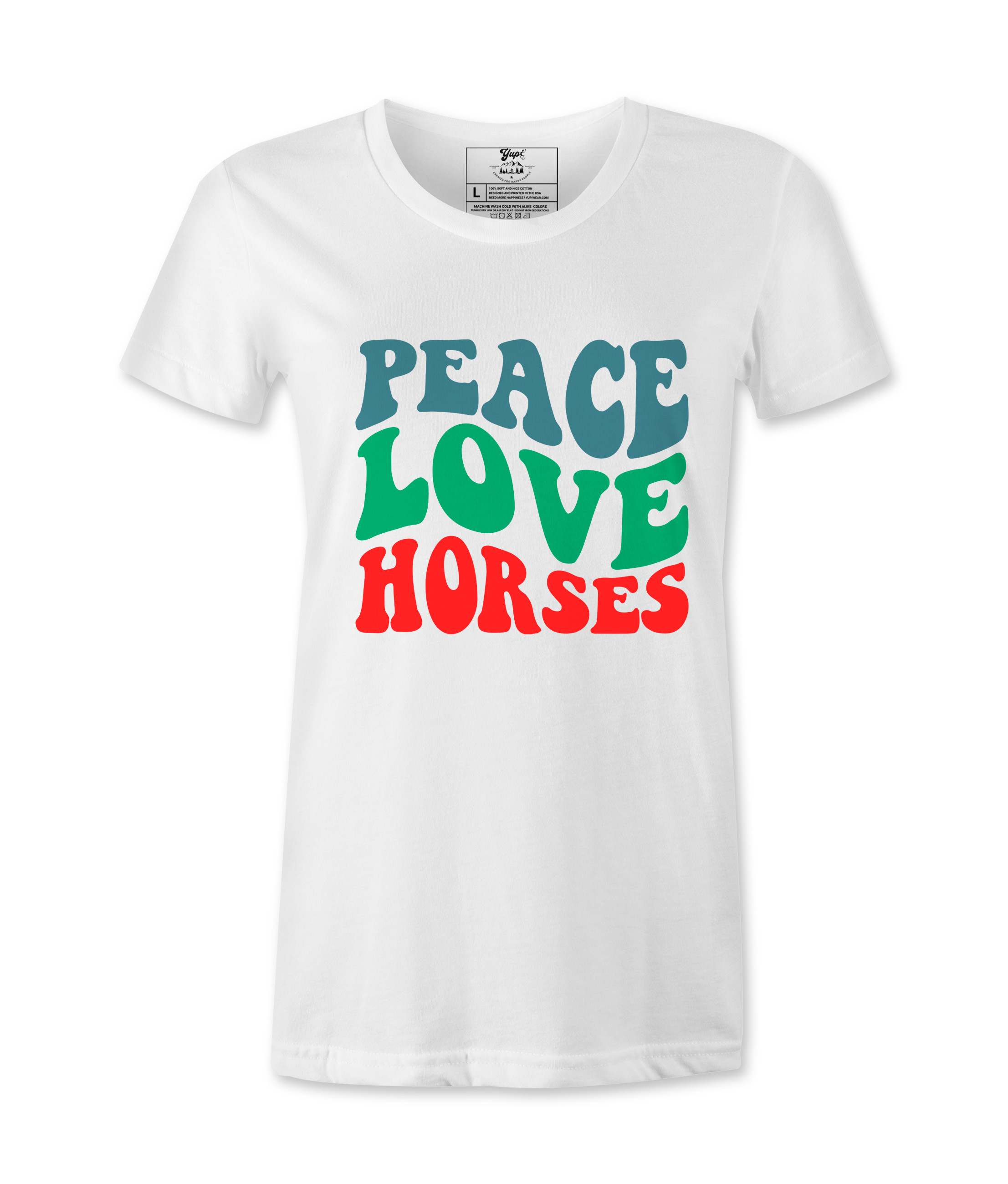 Peace Love  Horses - T-shirt