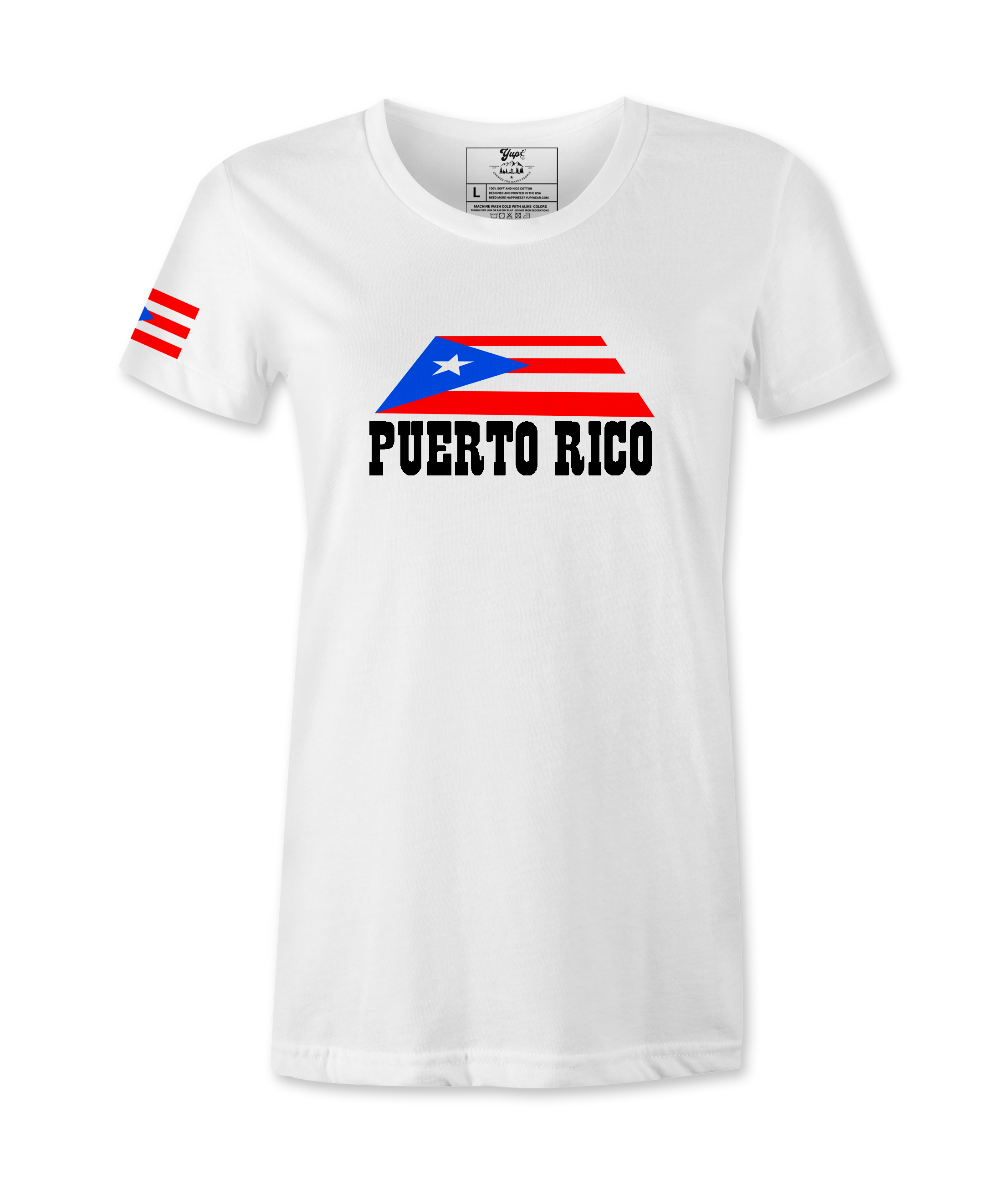Puerto Rico Flag  in Island- Female T-shirt
