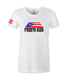 Puerto Rico Flag  in Island- Female T-shirt