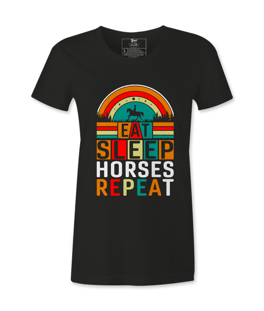 Eat Sleep Horses Repeat. - T-shirt