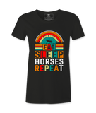 Eat Sleep Horses Repeat. - T-shirt